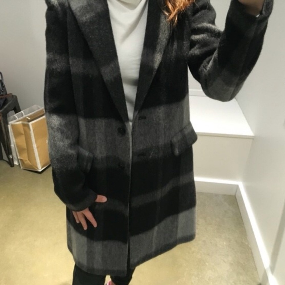 Theory Sekary Plaid wool coat NEW!